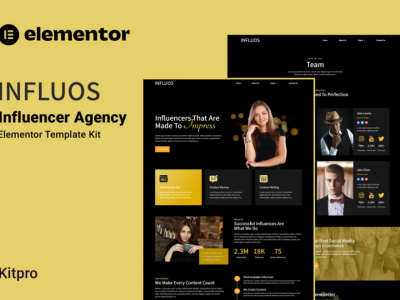 Influos - Influencer Agency Elementor Template Kit