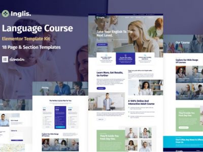 Inglis - Language Course WordPress Elementor Template Kit