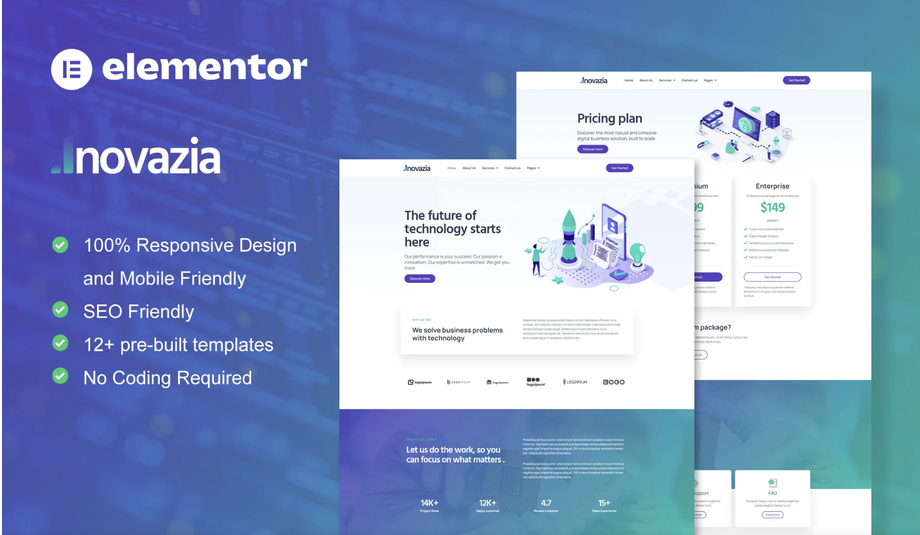 Inovazia - IT Services Elementor Pro Full Site Template Kit
