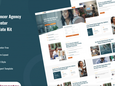 Inplu - Influencer Agency & Marketing Elementor Template Kit