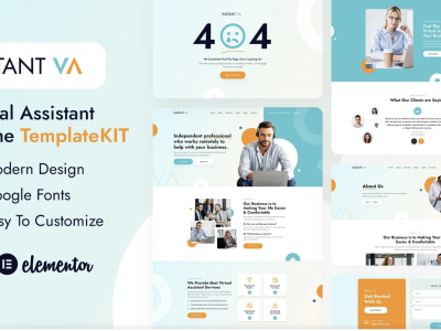 Instant VA - Virtual Assistant Elementor Template Kit