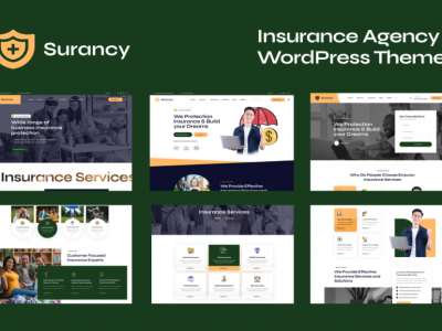 Insurance Agency Company WordPress Theme - Surancy