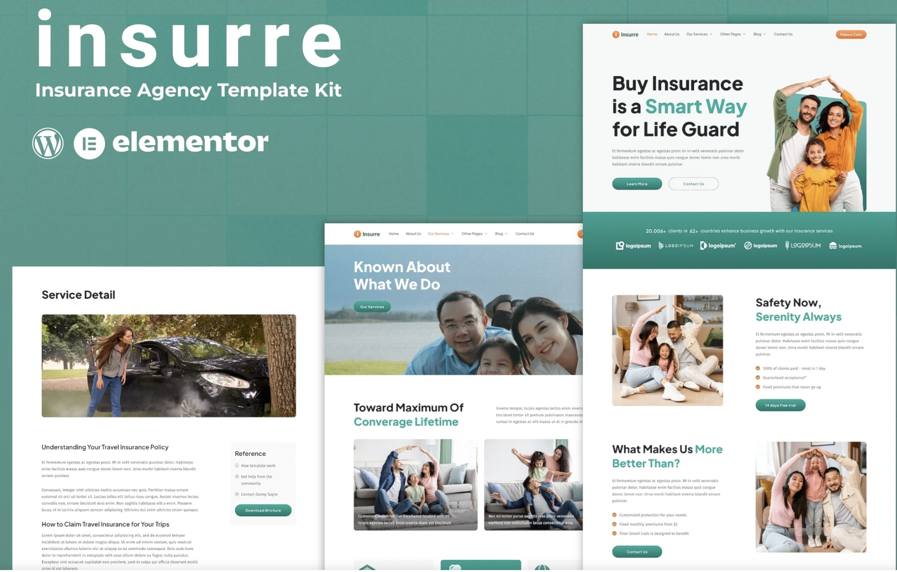 Insurre - Insurance Agency Elementor Template Kit