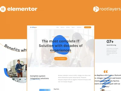 Integra - IT Solution & Services Elementor Pro Full Site Template Kit