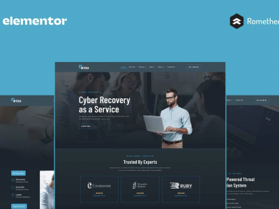 Intera - Cybersecurity Elementor Pro Full Site Template Kit