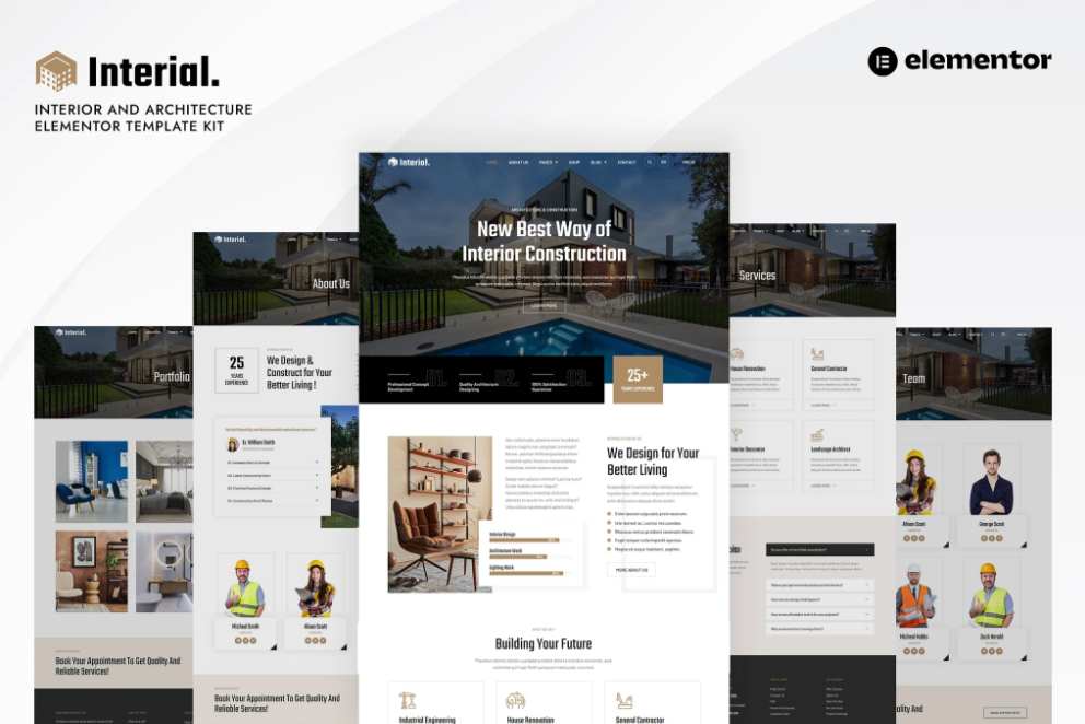 Interial - Interior & Architecture Elementor Template Kit