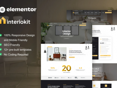 Interiokit - Interior Design & Architecture Elementor Template Kit