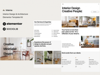 Interna - Interior Design & Architecture Elementor Template Kit