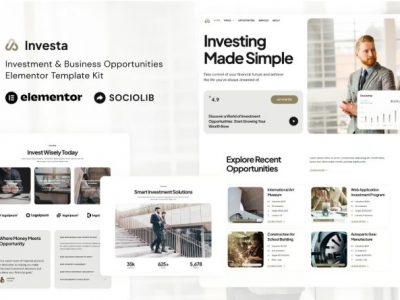 Investa - Investment & Business Opportunities Elementor Template Kit