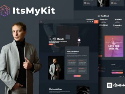 ItsMyKit - Dark Creative Portfolio Elementor Template Kit