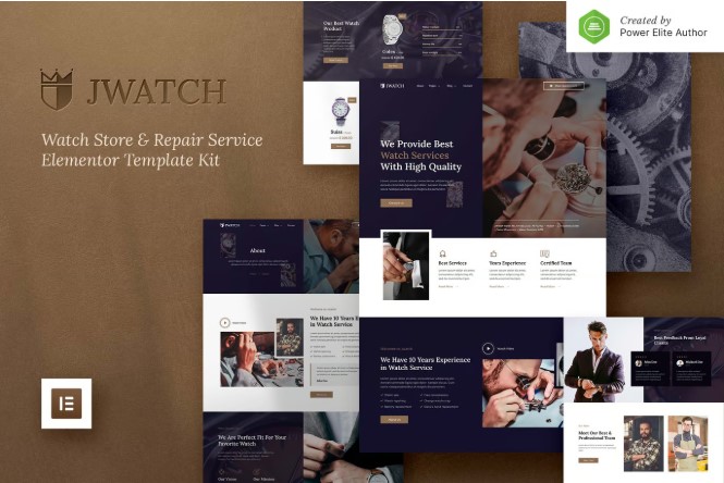 JWatch – Watch Store & Repair Service Elementor Template Kit