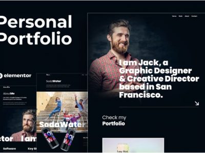 Jack.Dir - Personal Design Portfolio Elementor Template Kit