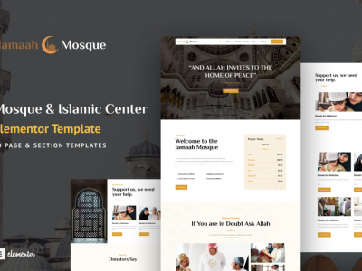 Jamaah - Mosque & Islamic Center Elementor Template Kit