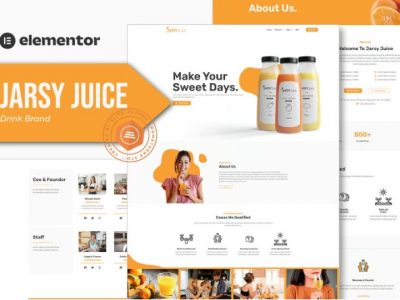 Jarsy Juice - Drink Brand Elementor Template Kit