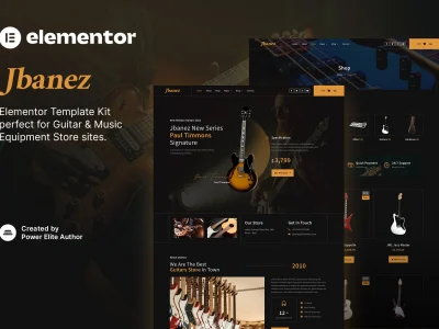 Jbanez – Guitar & Music Equipment Store Elementor Template Kit