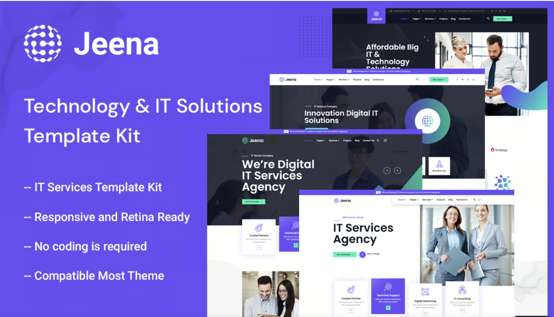 Jeena - Technology & IT Solutions Elementor Template Kit