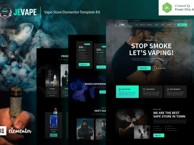 Jevape – Vape Store Elementor Template Kit