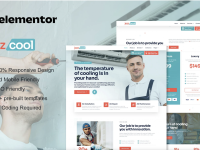JezzCool - AC Repair Services Elementor Pro Template Kit