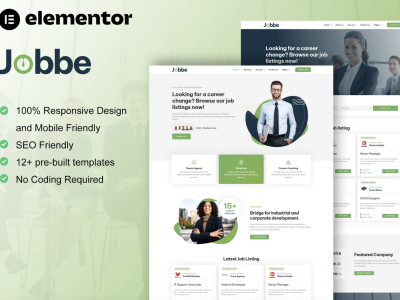 Jobbe - Job Listing & Recruitment Agency Elementor Template Kit