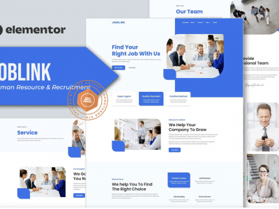 Jobslink – Human Resource & Recruitment Agency Elementor Template Kit