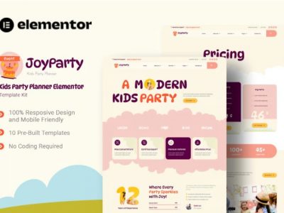 JoyParty - Kids Party Planner Elementor Template Kit