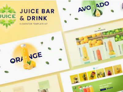 Juice Bar & Drink Elementor Template Kit