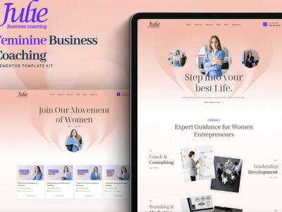 Julie - Feminine Business Coaching Elementor Template Kit