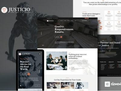 Justicio - Law Firm & Attorney Elementor Template Kit