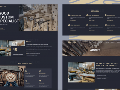 Kajuh - Carpenter Elementor Template kit
