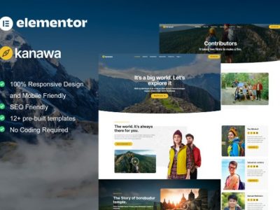 Kanawa - Modern Travel Blog Elementor Template Kit