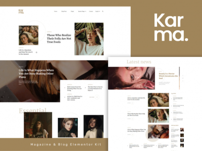 Karma - Blog & Magazine Elementor Template Kit