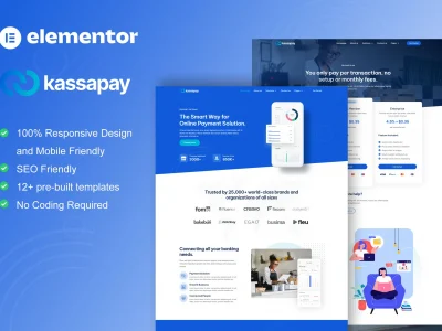 KassaPay - Online Payment Gateway Elementor Template Kit