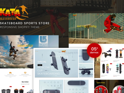 Kata  Skateboard Sports Store Shopify Theme
