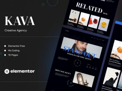 Kava - Creative Agency Elementor Template Kits