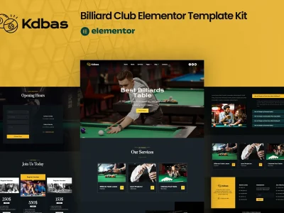 Kdbas - Billiard Club Elementor Template Kit