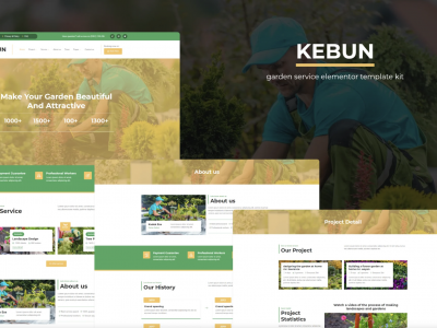 Kebun - Garden Service Elementor Template Kit