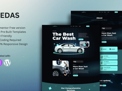 Kedas - Car Wash & Detailing Service Elementor Template Kit