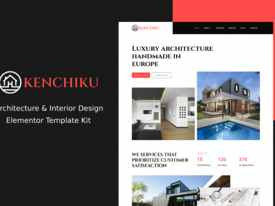 Kenchiku - Architecture & Interior Design Elementor Template Kit