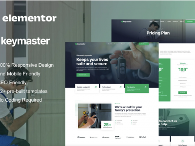 KeyMaster - Locksmith & Key Maker Service Elementor Template Kit