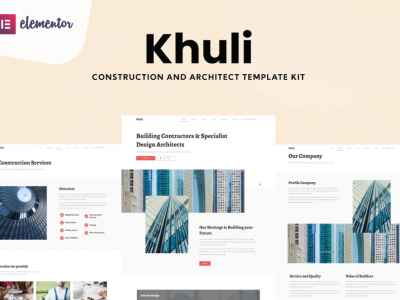 Khuli - Construction & Architecture Elementor Pro Template Kit