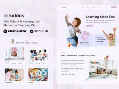 Kiddos - School & Kindergarten Elementor Template Kit