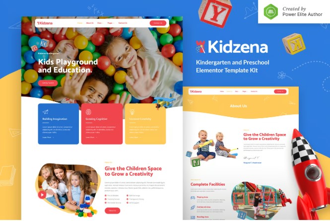 Kidzena – Kindergarten & Preschool Elementor Template Kit
