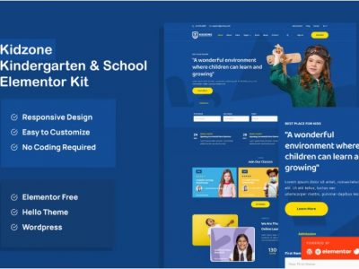 Kidzone - Kindergarten & School Elementor Template Kit