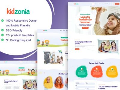 Kidzonia - Kindergarten & Child Care Elementor Template Kit
