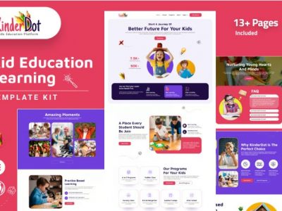 Kinderdot - Kindergarten & Pre-School Elementor Template Kit