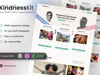 KindnessKit - Non-Profit & Charity Elementor Template Kit – Donation & Fundraising