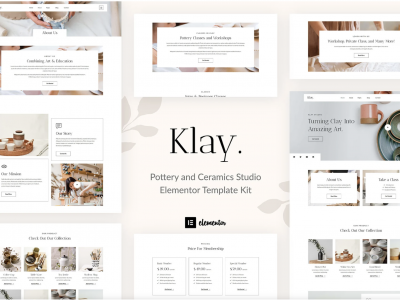 Klay - Pottery and Ceramics Studio Elementor Template Kit