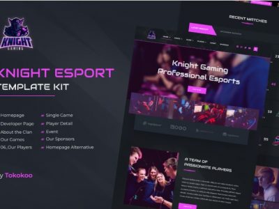 Knight | eSports & Gaming Elementor Template Kit