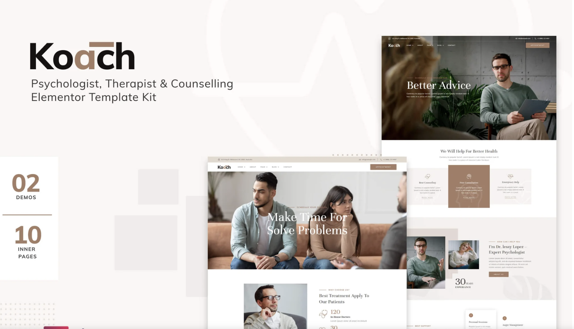 Koach - Life Coach & Counseling Elementor Template Kit