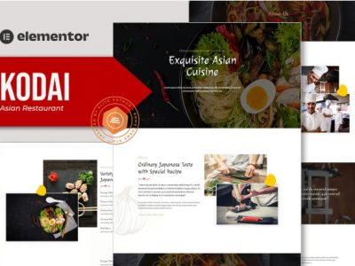 Kodai - Asian Restaurant Elementor Template Kit
